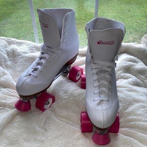 Womens | White and Pink | Chicago Roller Skates | Size: US 10/ EUR 42